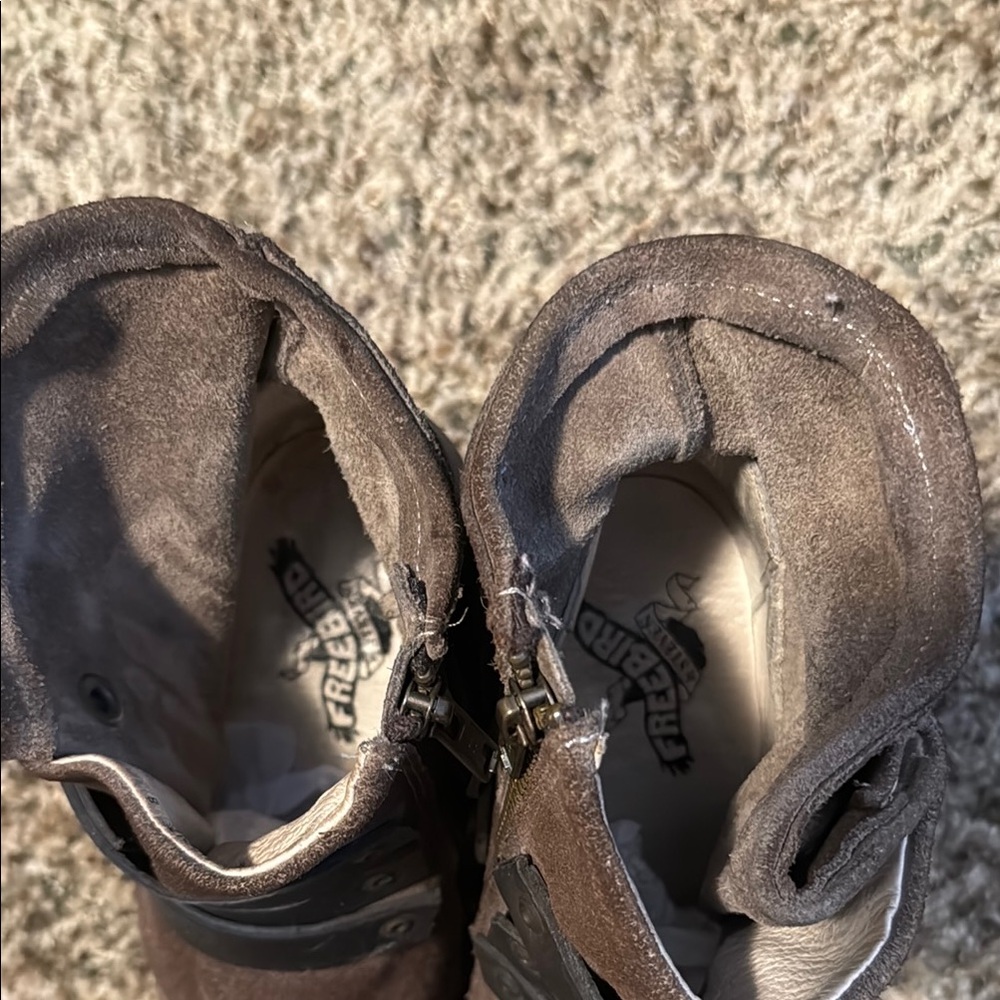 Freebird Blaze leather Brown and Black Heeled Boots size 8 - Picture 6 of 8